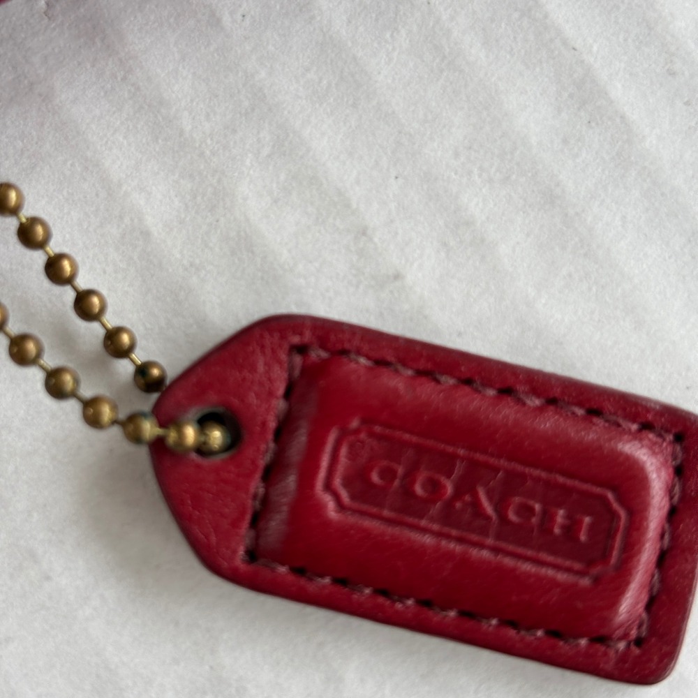 Coach Vintage Red Leather‎ Turnlock Wristlet Clutch Glove Tanned Cowhide 7.5in - Picture 10 of 10